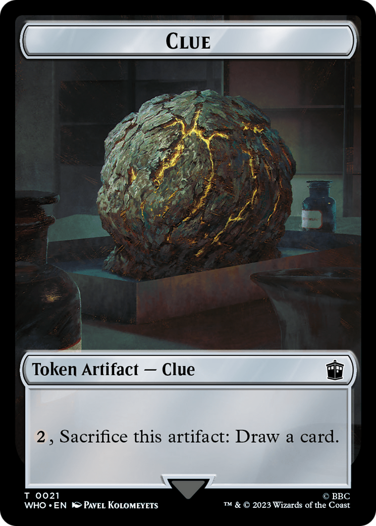 Alien Angel // Clue (0021) Double-Sided Token [Doctor Who Tokens] | Gamers Paradise