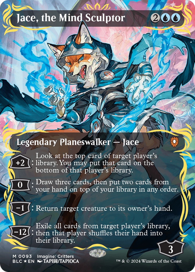 Jace, the Mind Sculptor (Borderless) (Raised Foil) [Bloomburrow Commander] | Gamers Paradise