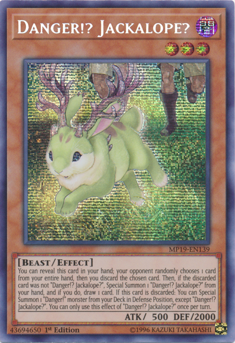 Danger!? Jackalope? [MP19-EN139] Prismatic Secret Rare | Gamers Paradise