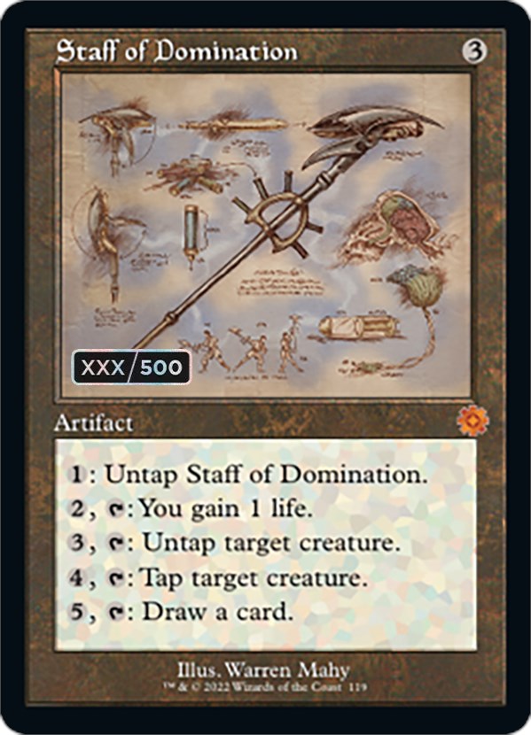 Staff of Domination (Retro Schematic) (Serialized) [The Brothers' War Retro Artifacts] | Gamers Paradise
