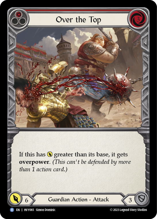 Over the Top (Red) [HVY065] (Heavy Hitters)  Rainbow Foil | Gamers Paradise