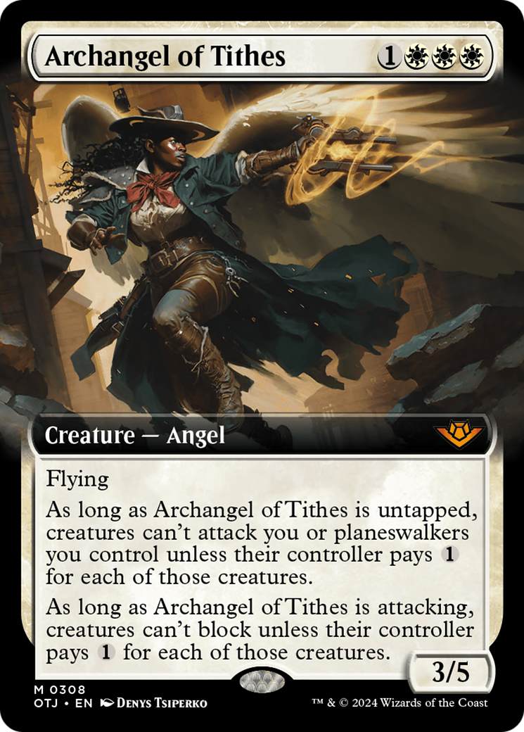Archangel of Tithes (Extended Art) [Outlaws of Thunder Junction] | Gamers Paradise