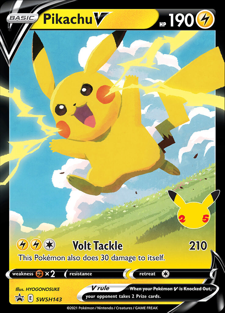 Pikachu V (SWSH143) (Celebrations) [Sword & Shield: Black Star Promos] | Gamers Paradise