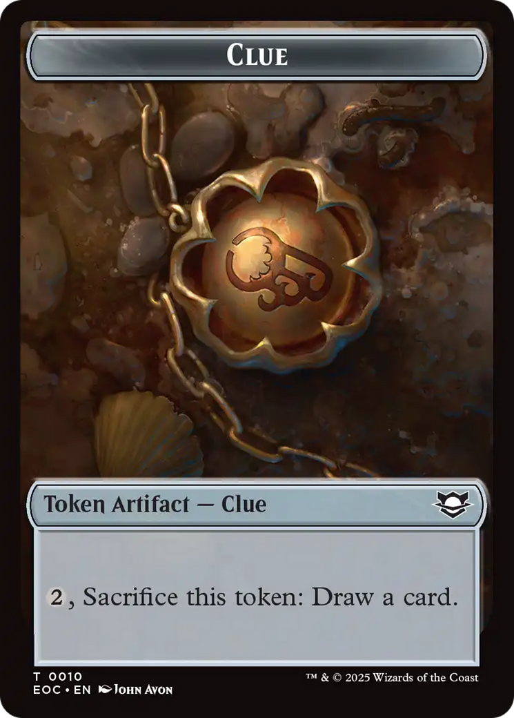 Copy // Clue Double-Sided Token [Edge of Eternities Commander Tokens] | Gamers Paradise