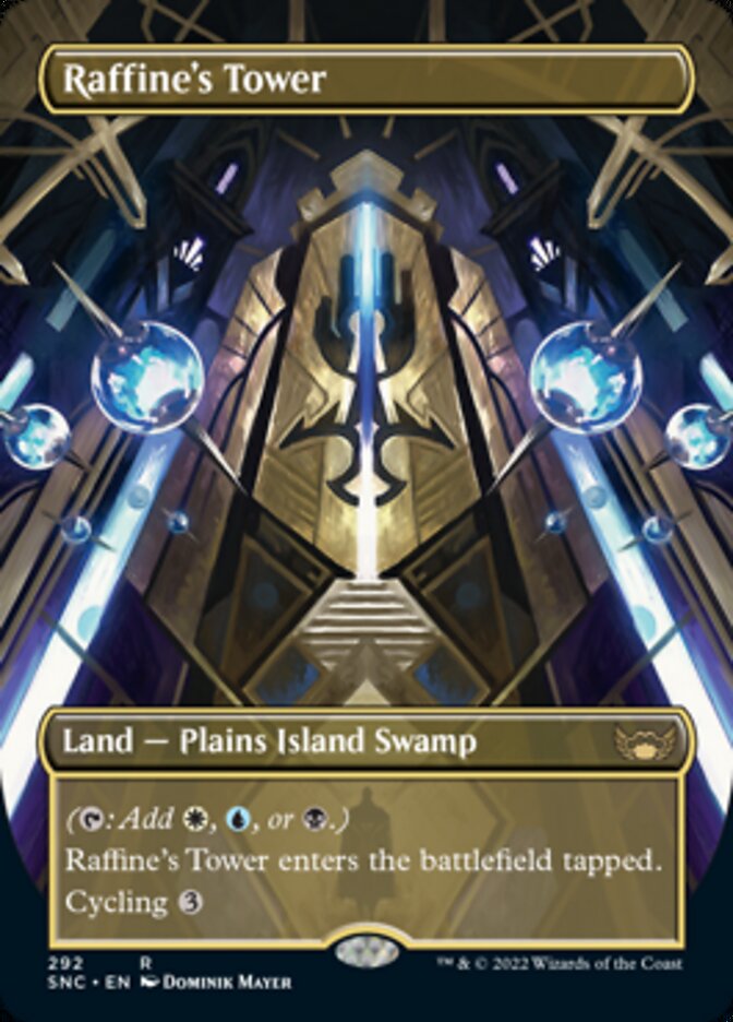 Raffine's Tower (Borderless Alternate Art) [Streets of New Capenna] | Gamers Paradise