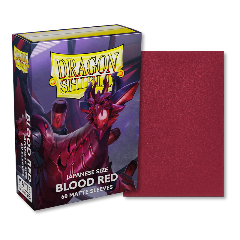 Dragon Shield: Japanese Size 60ct Sleeves - Blood Red (Matte) | Gamers Paradise