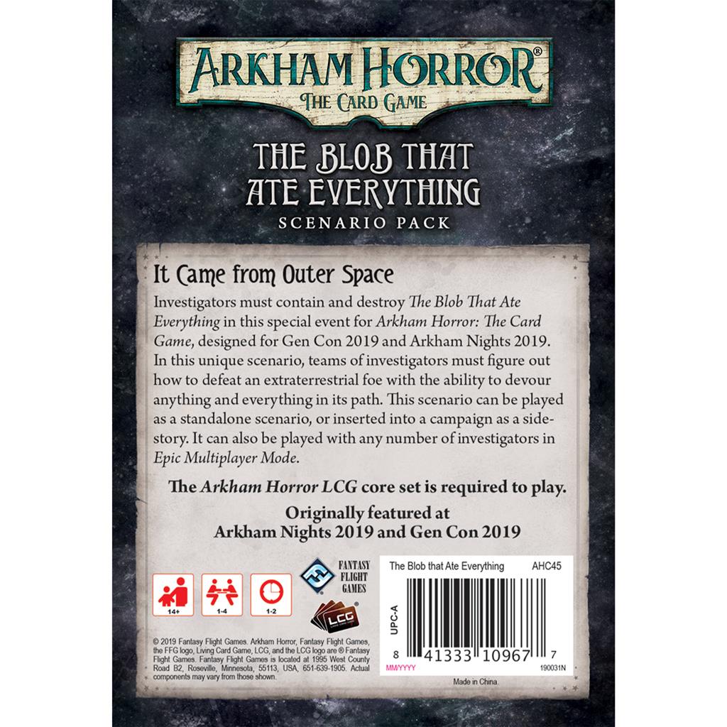 ARKHAM HORROR LCG: THE BLOB THAT ATE EVERYTHING SCENARIO PACK | Gamers Paradise