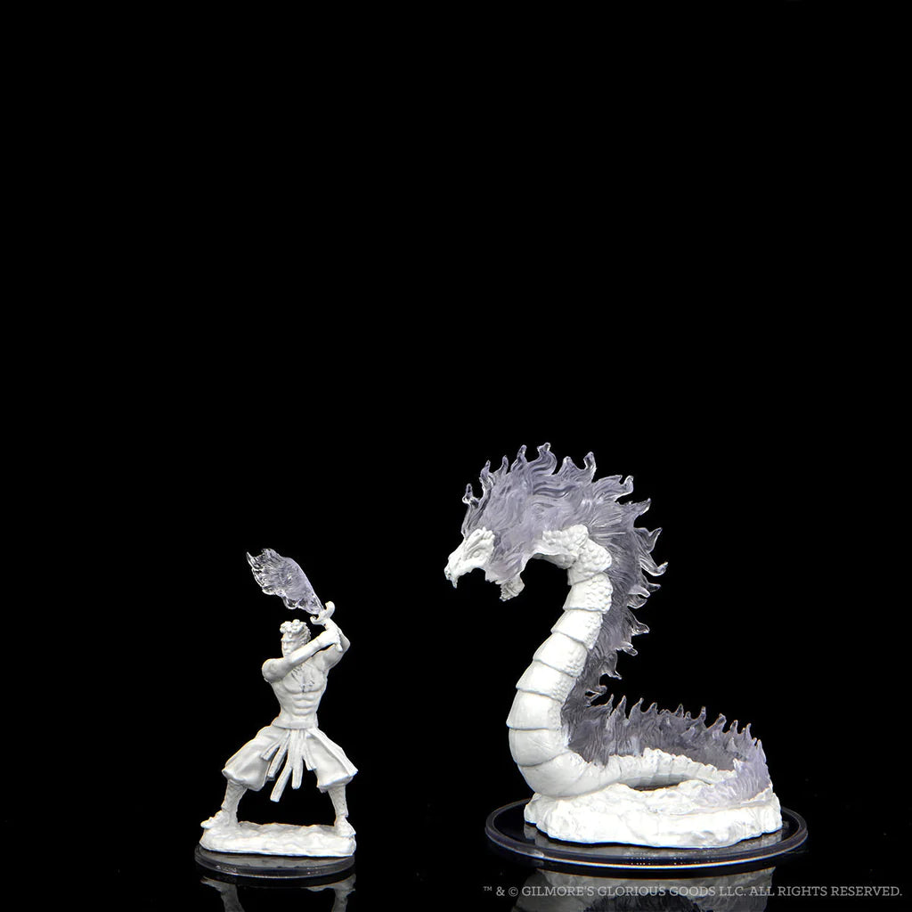 CRITICAL ROLE UNPAINTED MINIATURES: ASHARI FIRETAMER & INFERNO SERPENT | Gamers Paradise