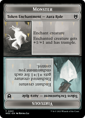 Copy // Monster Role / Virtuous Role Double-Sided Token [Wilds of Eldraine Commander Tokens] | Gamers Paradise