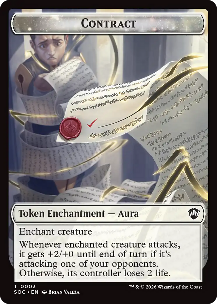 Contract // Copy Double-Sided Token [Secrets of Strixhaven Commander Tokens] | Gamers Paradise