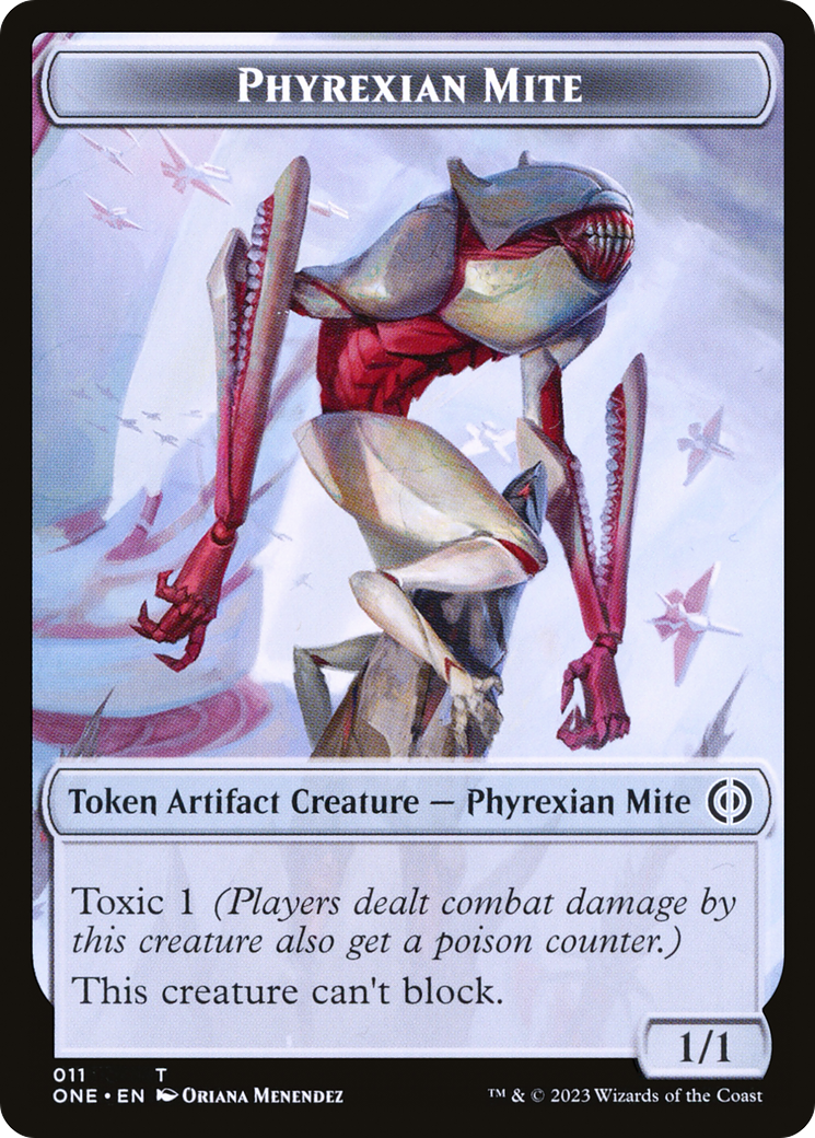 Phyrexian Mite // Phyrexian Insect Double-Sided Token [Phyrexia: All Will Be One Commander Tokens] | Gamers Paradise