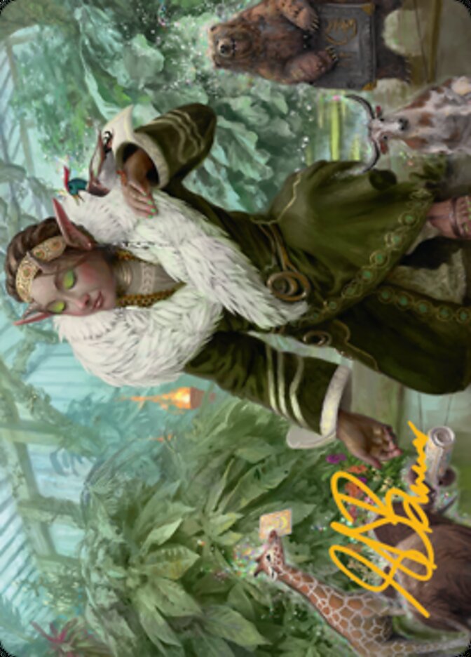 Rumor Gatherer Art Card (Gold-Stamped Signature) [Streets of New Capenna Art Series] | Gamers Paradise