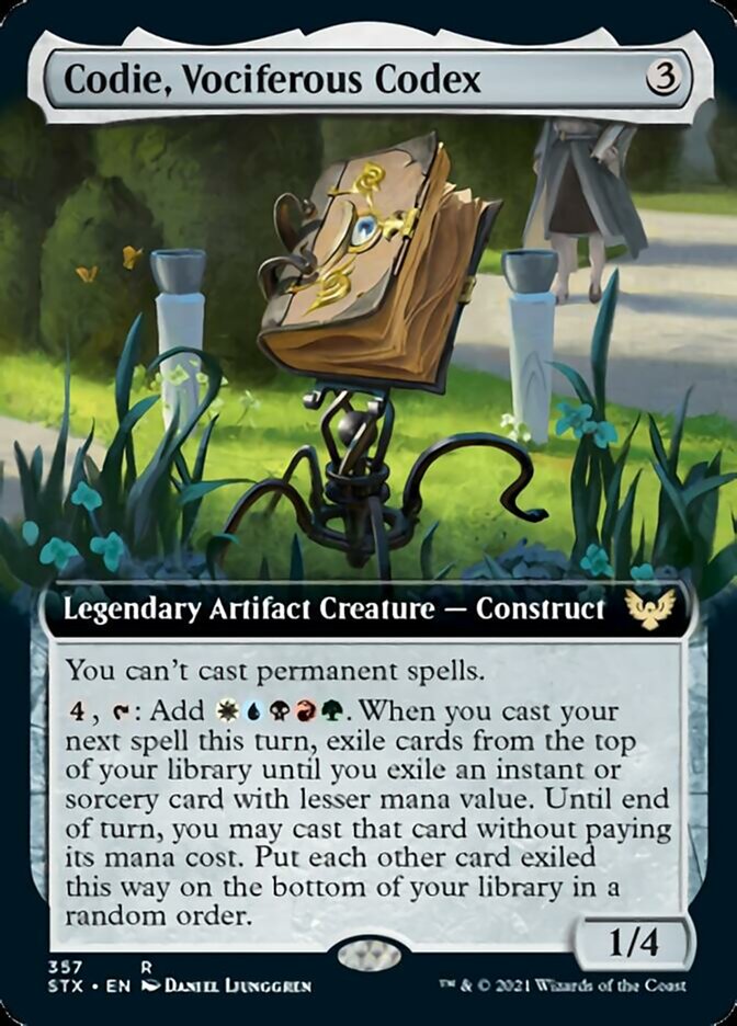 Codie, Vociferous Codex (Extended Art) [Strixhaven: School of Mages] | Gamers Paradise