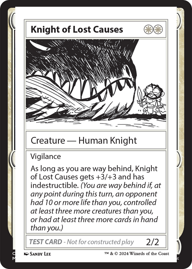 Knight of Lost Causes [Mystery Booster 2 Playtest Cards] | Gamers Paradise