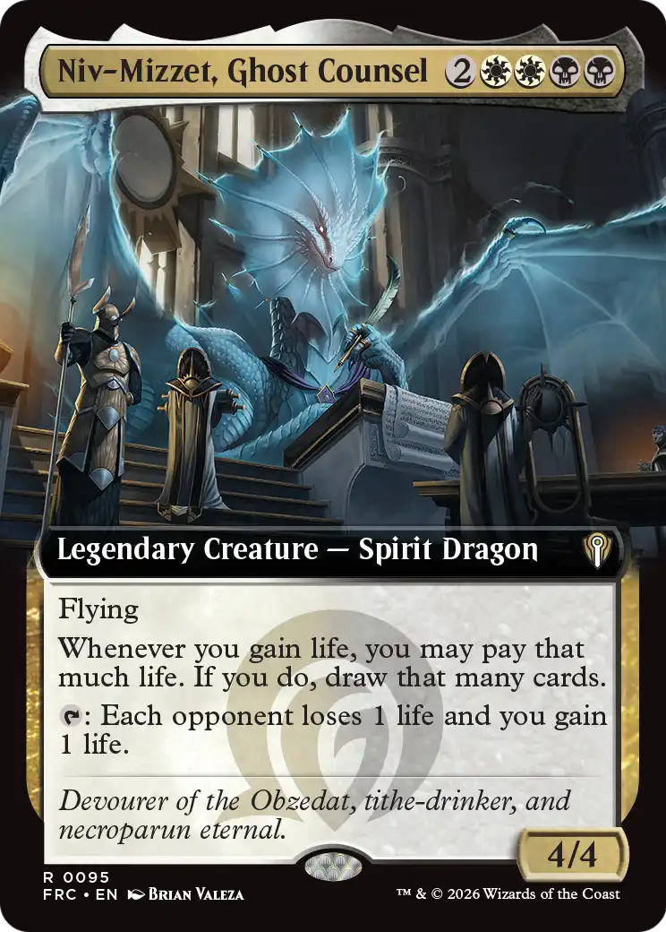 Niv-Mizzet, Ghost Counsel (Extended Art) [Reality Fracture Commander] | Gamers Paradise