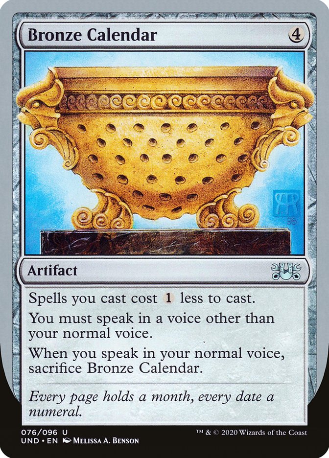 Bronze Calendar [Unsanctioned] | Gamers Paradise