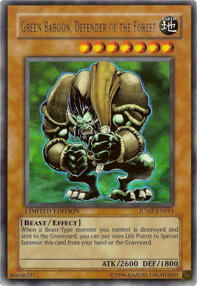 Green Baboon, Defender of the Forest [JUMP-EN014] Ultra Rare | Gamers Paradise