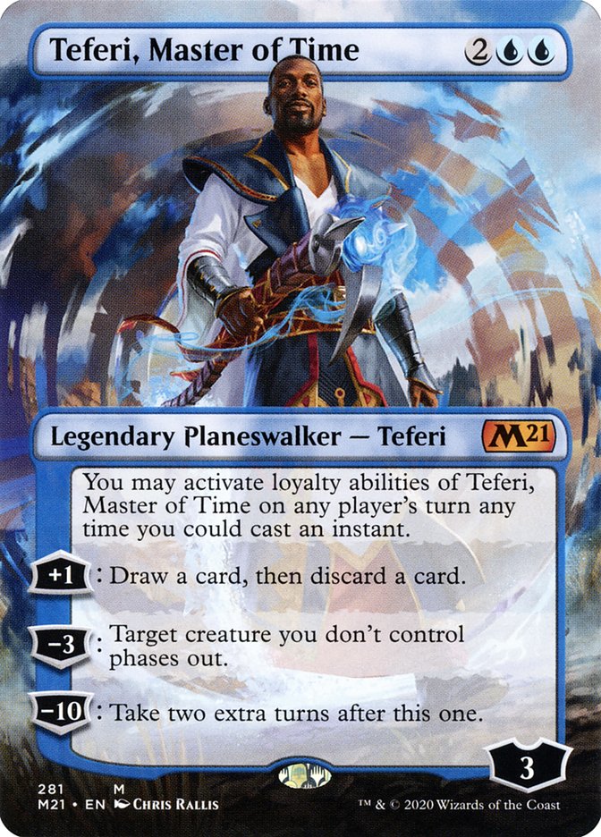 Teferi, Master of Time (Borderless) [Core Set 2021] | Gamers Paradise