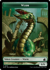 Spirit (0018) // Wurm Double-Sided Token [Ravnica Remastered Tokens] | Gamers Paradise
