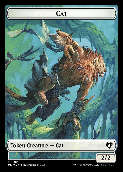Spirit (0010) // Cat (0005) Double-Sided Token [Commander Masters Tokens] | Gamers Paradise