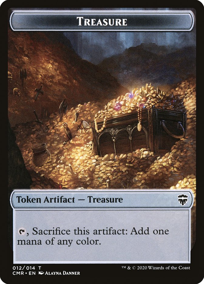 The Monarch // Treasure Double-Sided Token [Commander Legends Tokens] | Gamers Paradise