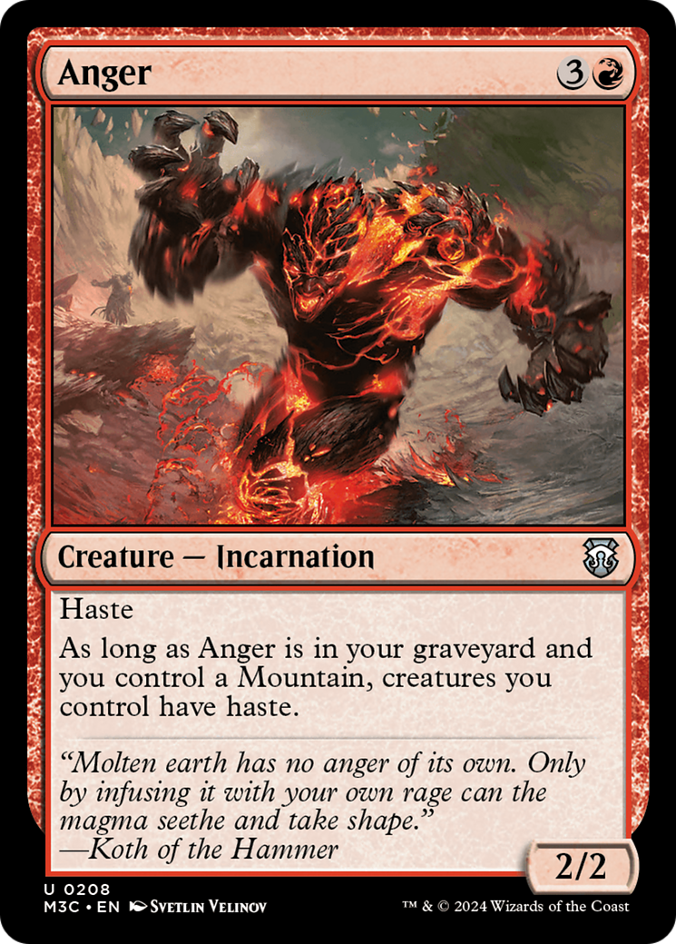 Anger (Ripple Foil) [Modern Horizons 3 Commander] | Gamers Paradise