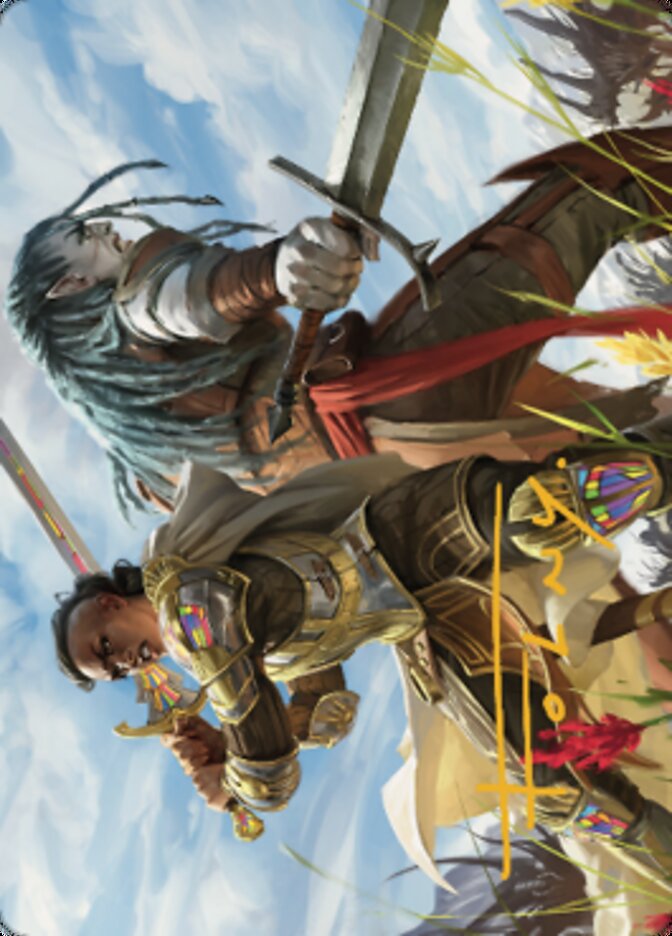 Join Forces Art Card (Gold-Stamped Signature) [Dominaria United Art Series] | Gamers Paradise