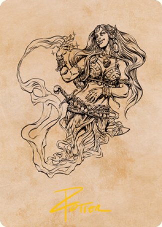 Djinni Windseer (Showcase) Art Card (Gold-Stamped Signature) [Dungeons & Dragons: Adventures in the Forgotten Realms Art Series] | Gamers Paradise