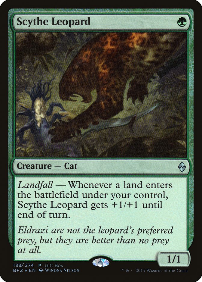 Scythe Leopard (Gift Box) [Battle for Zendikar Promos] | Gamers Paradise