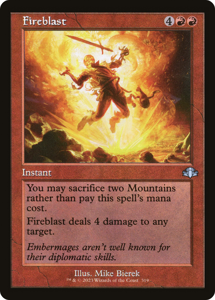 Fireblast (Retro) [Dominaria Remastered] | Gamers Paradise