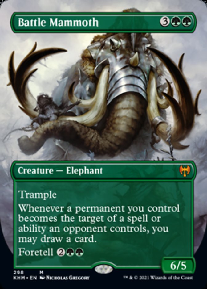 Battle Mammoth (Borderless Alternate Art) [Kaldheim] | Gamers Paradise