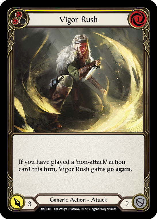 Vigor Rush (Yellow) [ARC198-C] (Arcane Rising)  1st Edition Normal | Gamers Paradise