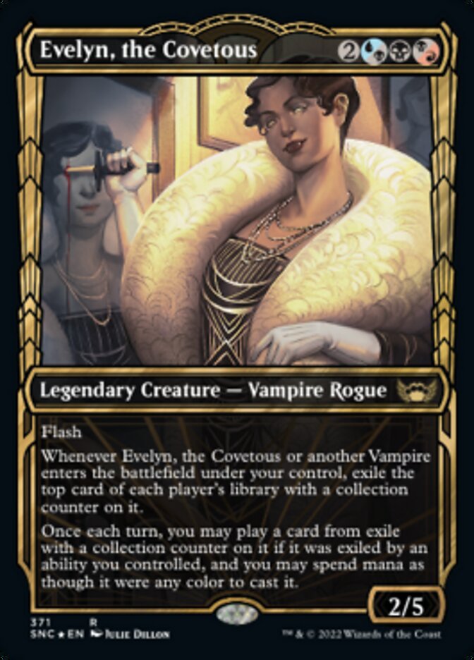 Evelyn, the Covetous (Showcase Golden Age Gilded Foil) [Streets of New Capenna] | Gamers Paradise