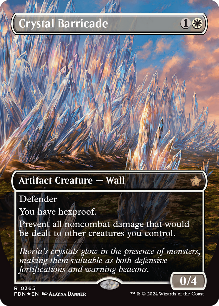 Crystal Barricade (Borderless) (Mana Foil) [Foundations] | Gamers Paradise