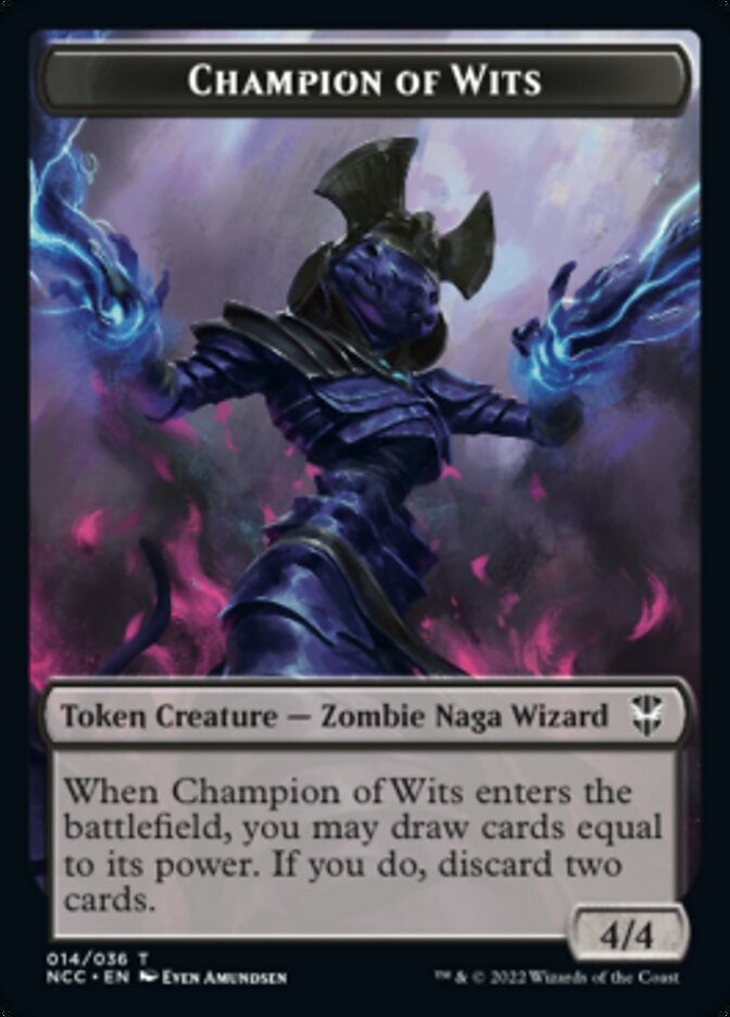 Tentacle // Champion of Wits Double-Sided Token [Streets of New Capenna Commander Tokens] | Gamers Paradise