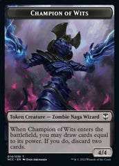 Tentacle // Champion of Wits Double-Sided Token [Streets of New Capenna Commander Tokens] | Gamers Paradise