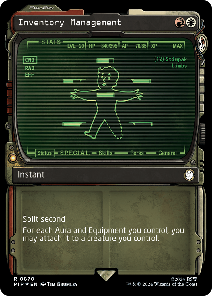 Inventory Management (Showcase) (Surge Foil) [Fallout] | Gamers Paradise