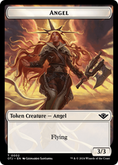 Mercenary // Angel Double-Sided Token [Outlaws of Thunder Junction Tokens] | Gamers Paradise