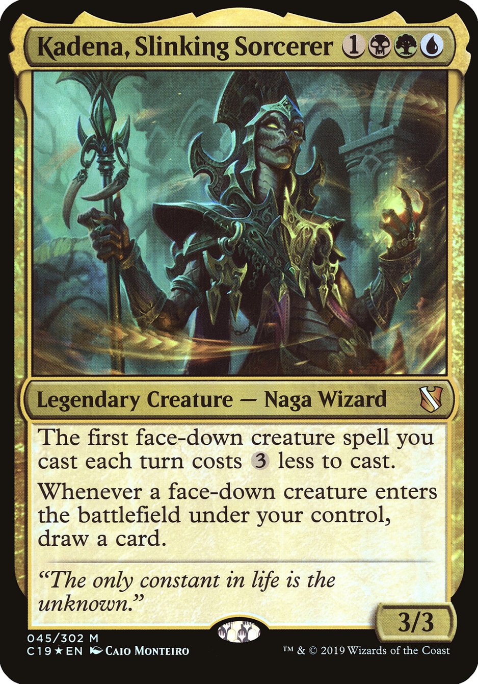 Kadena, Slinking Sorcerer (Oversized) [Commander 2019 Oversized] | Gamers Paradise