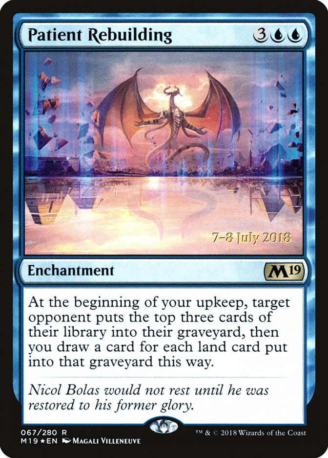 Patient Rebuilding [Core Set 2019 Prerelease Promos] | Gamers Paradise