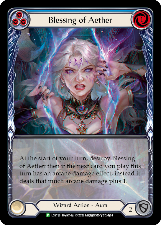 Blessing of Aether (Blue) [LGS118] (Promo)  Rainbow Foil | Gamers Paradise