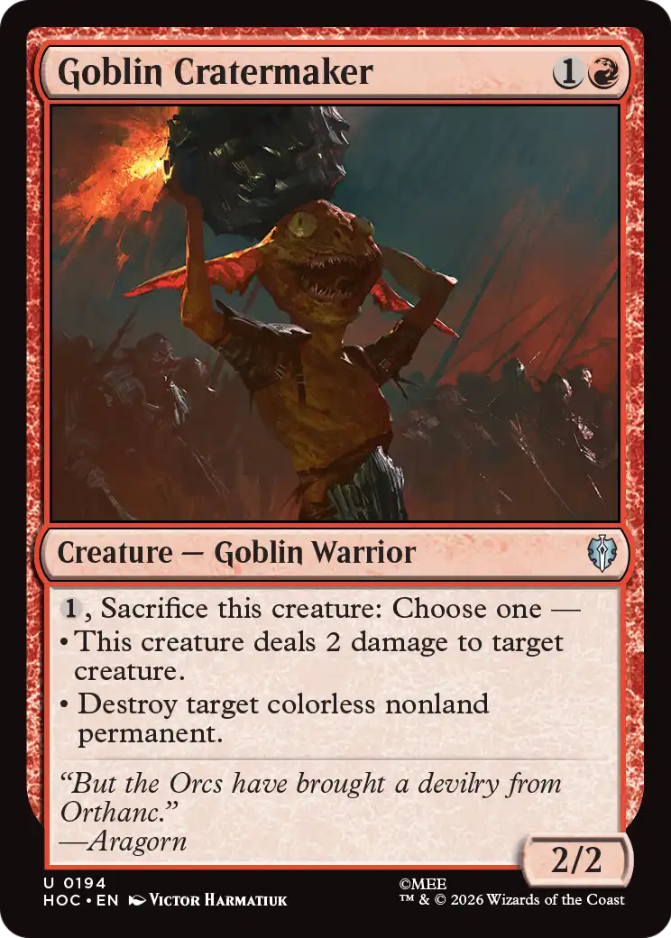 Goblin Cratermaker [The Hobbit: Eternal-Legal] | Gamers Paradise