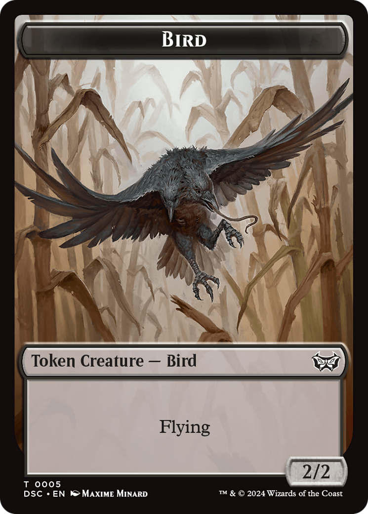 Demon // Bird Double-Sided Token [Duskmourn: House of Horror Commander Tokens] | Gamers Paradise