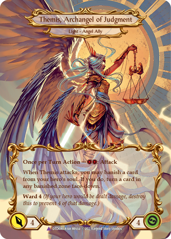 Figment of Judgment // Themis, Archangel of Judgment (Marvel) [DTD006] (Dusk Till Dawn)  Cold Foil | Gamers Paradise