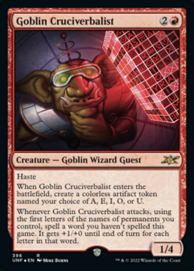 Goblin Cruciverbalist (Galaxy Foil) [Unfinity] | Gamers Paradise