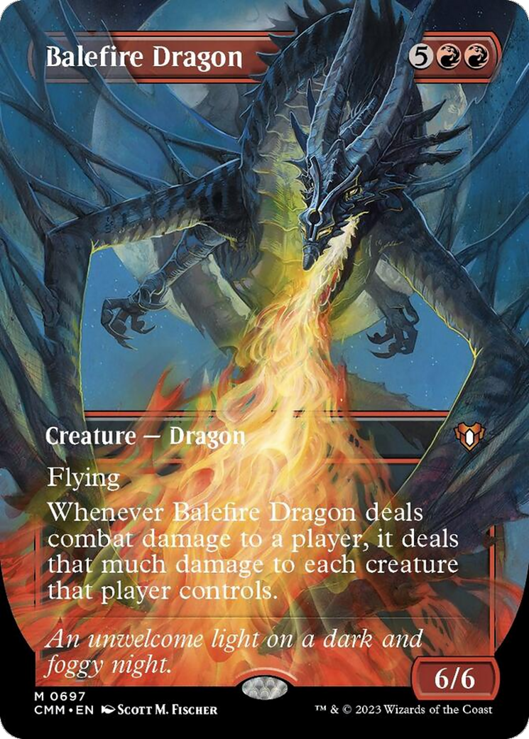 Balefire Dragon (Borderless Alternate Art) [Commander Masters] | Gamers Paradise