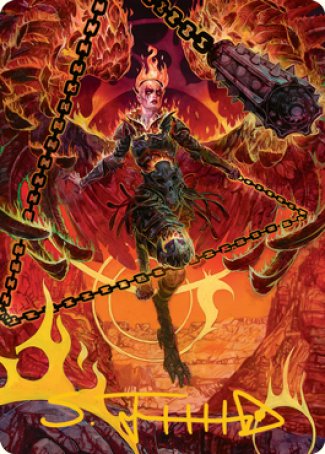 Zariel, Archduke of Avernus Art Card (Gold-Stamped Signature) [Dungeons & Dragons: Adventures in the Forgotten Realms Art Series] | Gamers Paradise