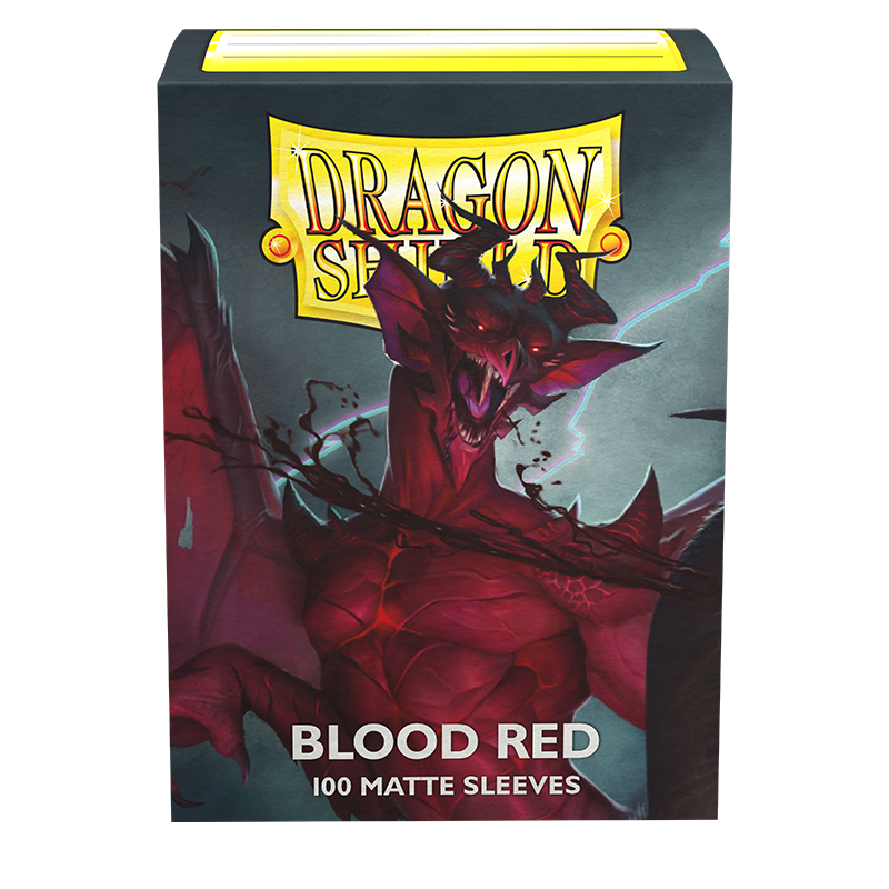 Dragon Shield: Standard 100ct Sleeves - Blood Red (Matte) | Gamers Paradise