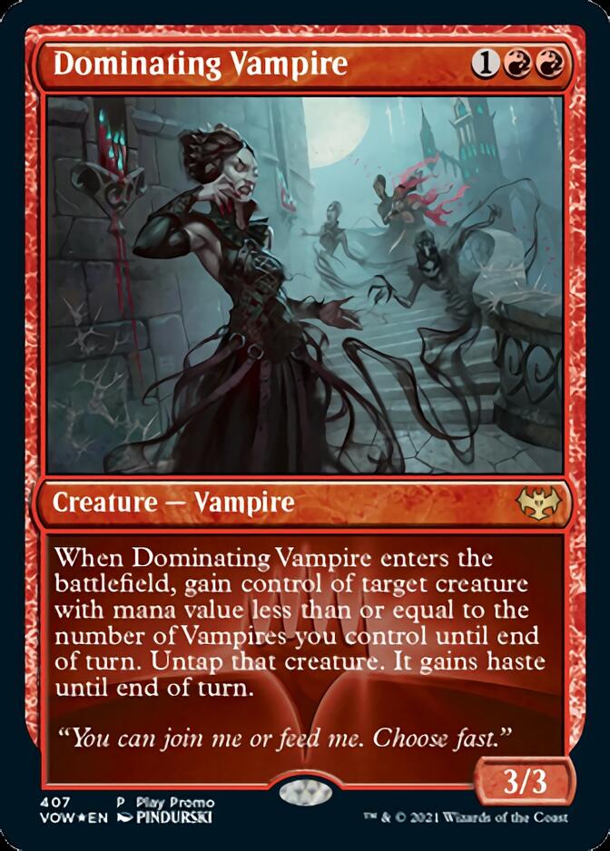 Dominating Vampire (Play Promo) [Innistrad: Crimson Vow Promos] | Gamers Paradise