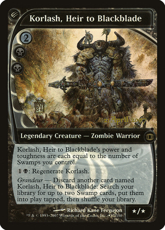 Korlash, Heir to Blackblade [Future Sight Promos] | Gamers Paradise